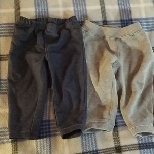 Denim like cotton bottom and grey jogger pant